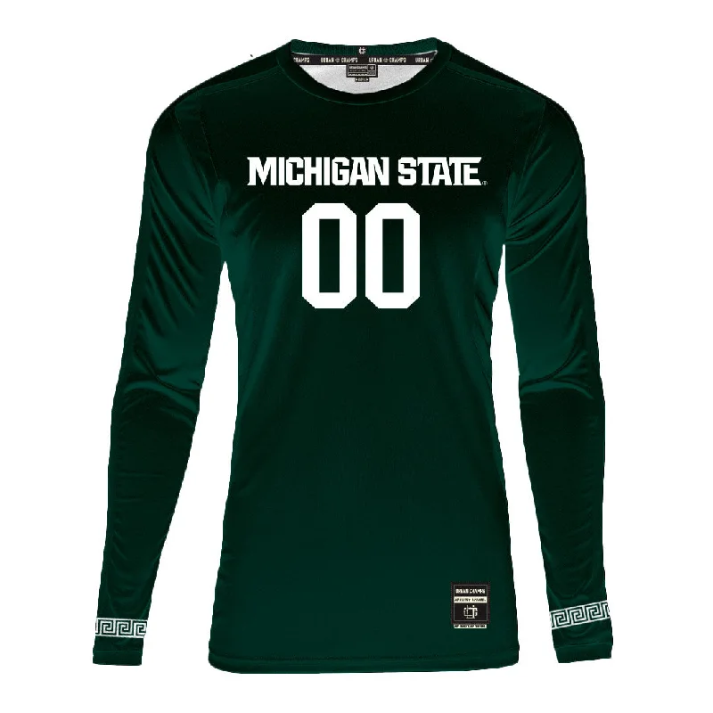 Volleyball Jersey with Elastic Waist-Green MSU Women's Volleyball Jersey - Avery Horejsi