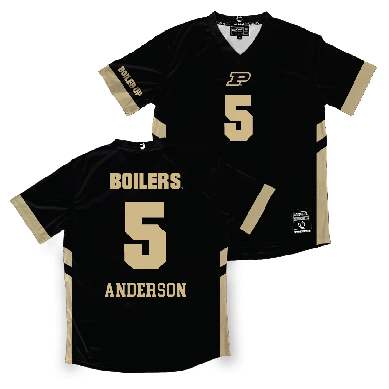 High School Volleyball Jersey-Purdue Women's Volleyball Black Jersey  - Taylor Anderson