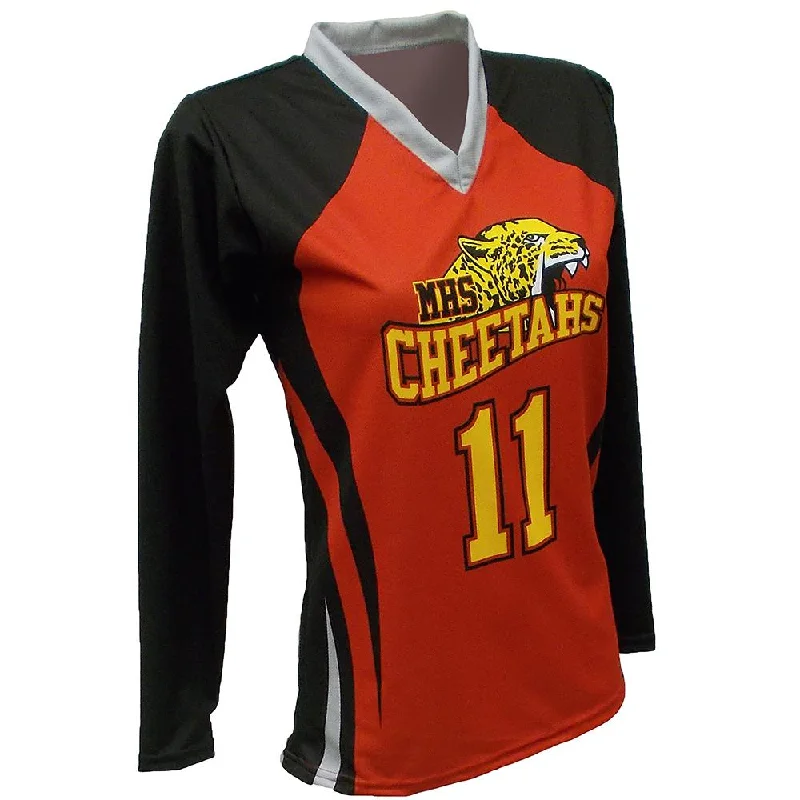 Volleyball Jersey with Player Customization-SVB 1075LS - Women's Volleyball Jersey