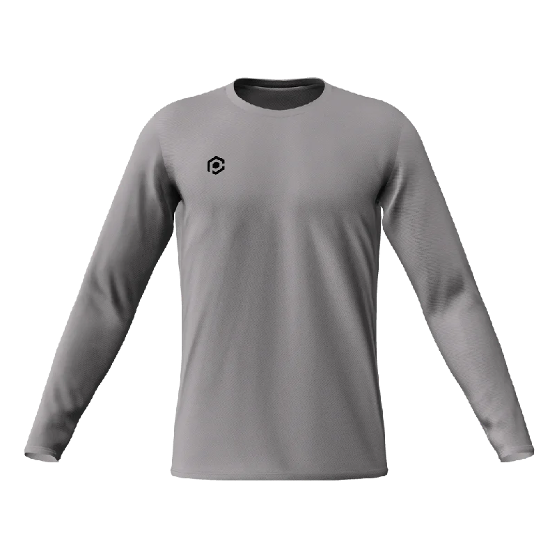 Volleyball Jersey for Amateur Teams-PRO-SELECT MICROPRO LONG SLEEVE CREW NECK - MEN