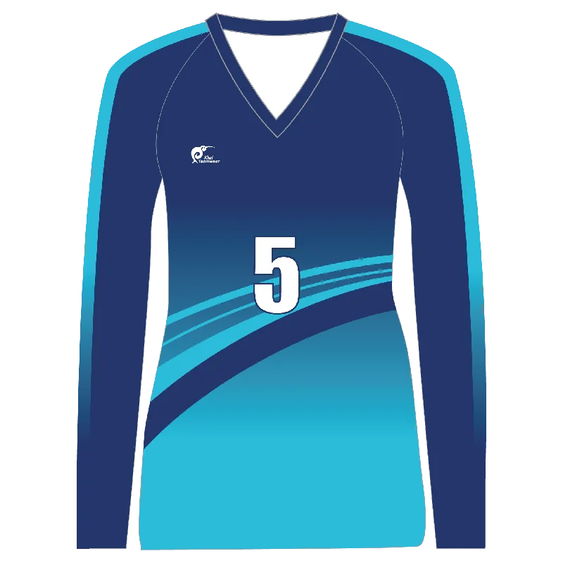 Volleyball Jersey for Volleyball Clubs-Long Sleeve Womens Volleyball Top