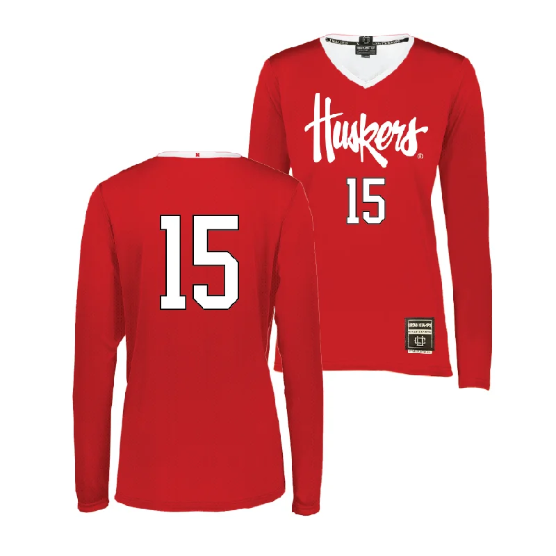 Volleyball Jersey for Fan Gatherings-Red Nebraska Women's Volleyball Jersey - Andi Jackson