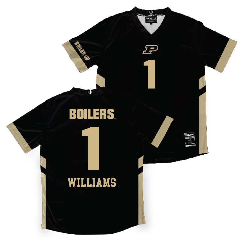 Comfortable Volleyball Jersey-Purdue Women's Volleyball Black Jersey - Rachel Williams | #1