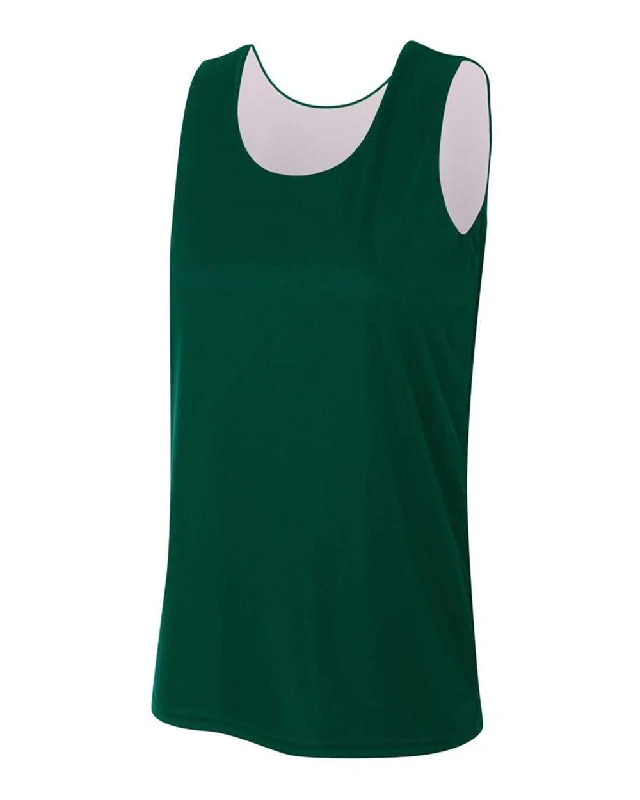 Basketball Jersey for Summer League-A4 NW2375 Women's Reversible Jump Jersey - Forest White