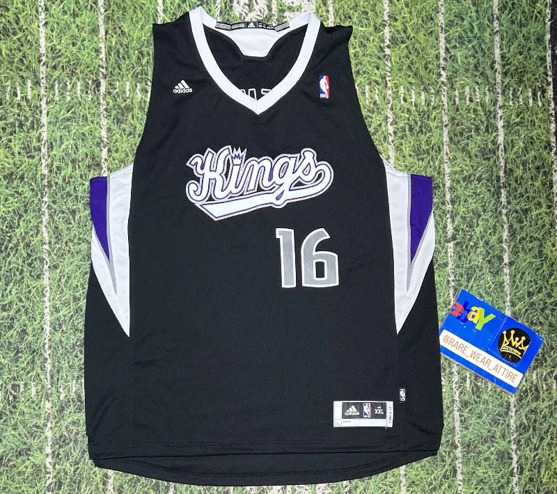 Basketball Jersey with Team Number-Adidas NBA Sacramento Kings Jersey Ben McLemore #16 2x Basketball