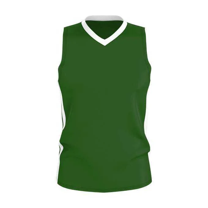 Custom Basketball Jersey with Name-Alleson Athletic 538JY Youth Single Ply Basketball Jersey - Kelly White