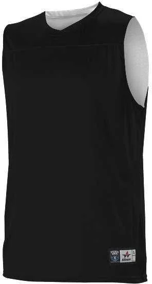 Basketball Jersey for Sale-Alleson Athletic A105BA Adult NBA Blank Reversible Game Jersey - Black White