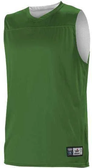 Basketball Jersey with Logo-Alleson Athletic A105BA Adult NBA Blank Reversible Game Jersey - Kelly White