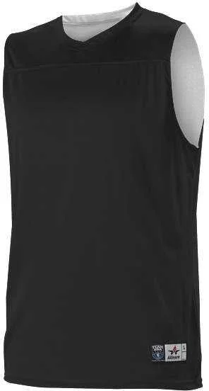 Basketball Jersey for Amateur Teams-Alleson Athletic A105BY Youth NBA Blank Reversible Game Jersey - Black White