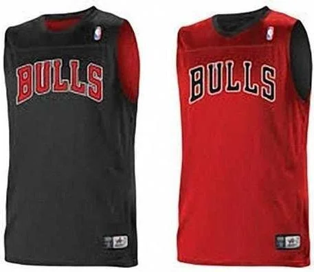 Basketball Jersey for Softball Leagues-Alleson Athletic A105LA Adult NBA Logo Reversible Game Jersey - Chicago Bulls