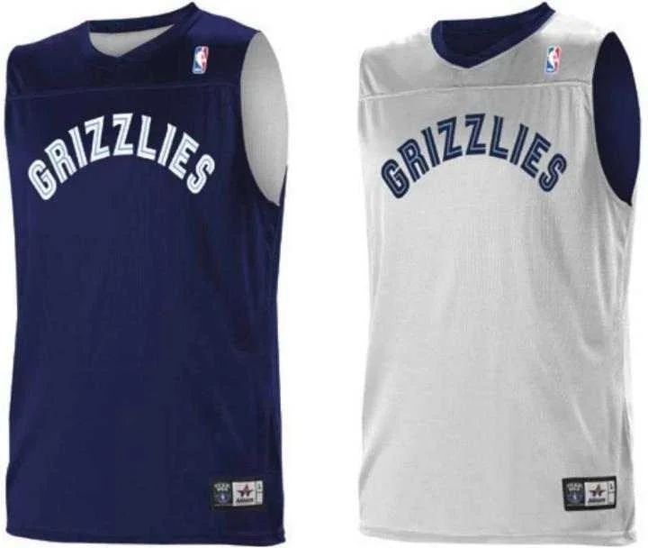 Basketball Jersey for Special Events-Alleson Athletic A105LA Adult NBA Logo Reversible Game Jersey - Memphis Grizzlies