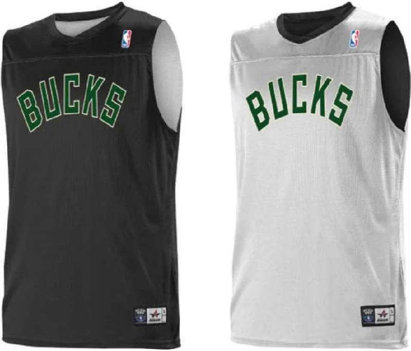 Basketball Jersey for Team Spirit-Alleson Athletic A105LA Adult NBA Logo Reversible Game Jersey - Milwaukee Bucks