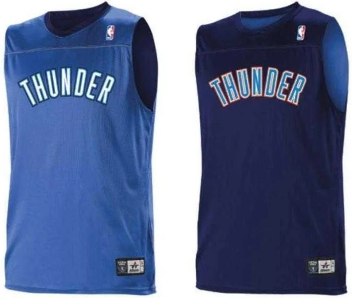 Basketball Jersey with Performance Fit-Alleson Athletic A105LA Adult NBA Logo Reversible Game Jersey - Oklahoma City Thunder