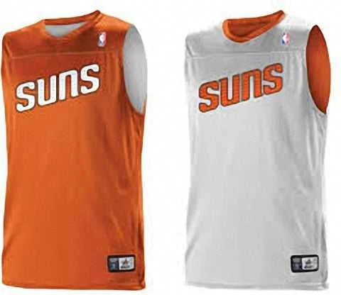 Basketball Jersey with Custom Sleeve Design-Alleson Athletic A105LA Adult NBA Logo Reversible Game Jersey - Phoenix Suns