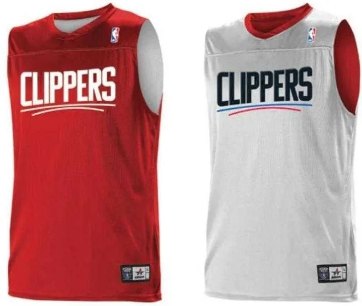 Basketball Jersey for School Championship-Alleson Athletic A105LY Youth NBA Logo Reversible Jersey - Los Angeles Clippers