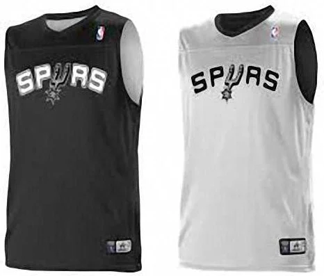 Basketball Jersey with New Style-Alleson Athletic A105LY Youth NBA Logo Reversible Jersey - San Antonio Spurs