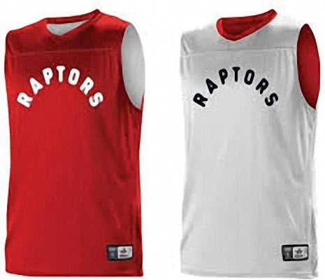 Basketball Jersey for Fan Club Members-Alleson Athletic A105LY Youth NBA Logo Reversible Jersey - Toronto Raptors