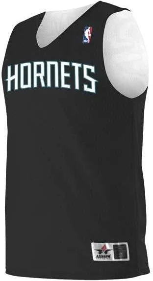 Basketball Jersey for All-Star Teams-Alleson Athletic A115LA Adult NBA Logo'd Reversible Jersey - Charlotte Hornets