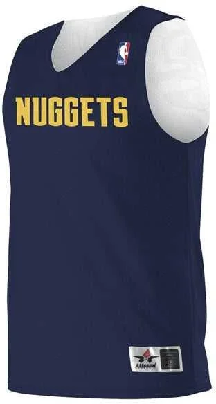 Basketball Jersey for Custom Orders-Alleson Athletic A115LA Adult NBA Logo'd Reversible Jersey - Denver Nuggets