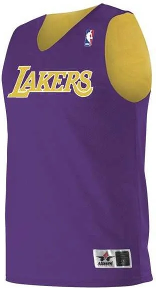 Basketball Jersey for Sale-Alleson Athletic A115LA Adult NBA Logo'd Reversible Jersey - Los Angeles Lakers