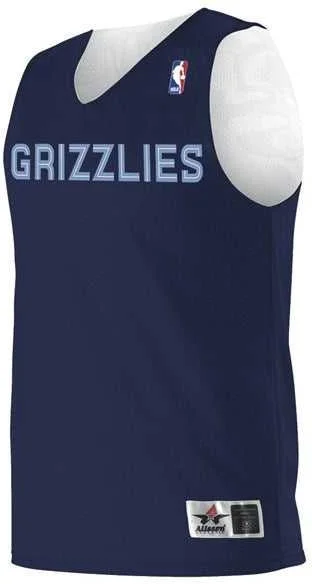 Basketball Jersey with Logo-Alleson Athletic A115LA Adult NBA Logo'd Reversible Jersey - Memphis Grizzlies