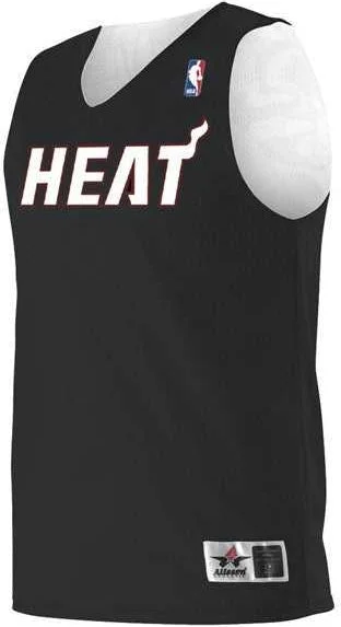 Authentic Basketball Jersey-Alleson Athletic A115LA Adult NBA Logo'd Reversible Jersey - Miami Heat