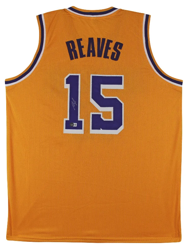 Basketball Jersey with Unique Graphics-Austin Reaves Authentic Signed Yellow Pro Style Jersey BAS Witnessed 2