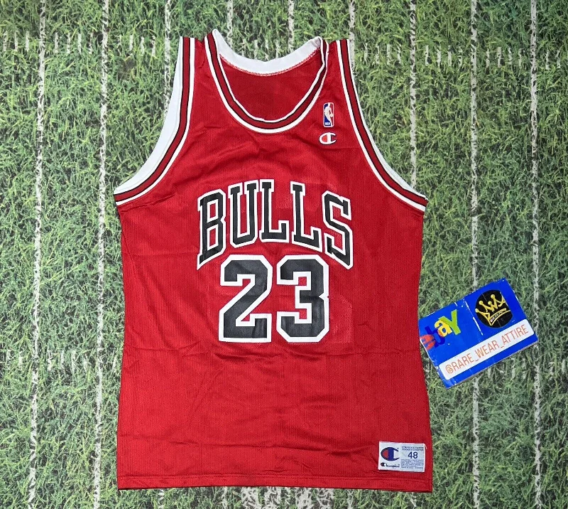 Basketball Jersey for New Players-Basketball Champion Chicago Bulls Michael Jordan NBA Jersey Sz 48