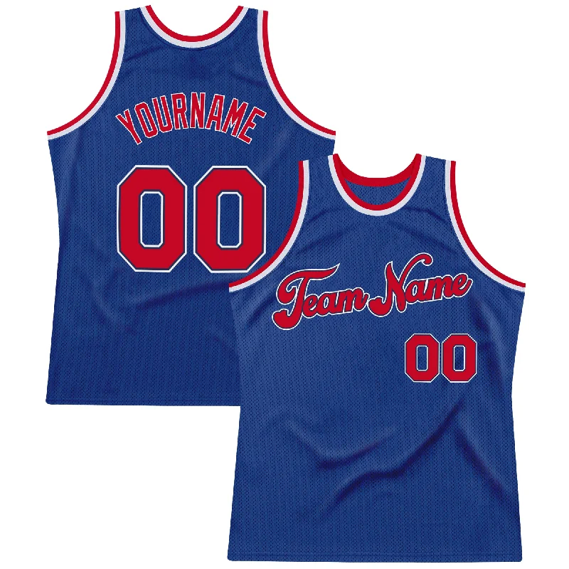 Basketball Jersey for Basketball Championships-Custom Royal Red-White Authentic Throwback Basketball Jersey