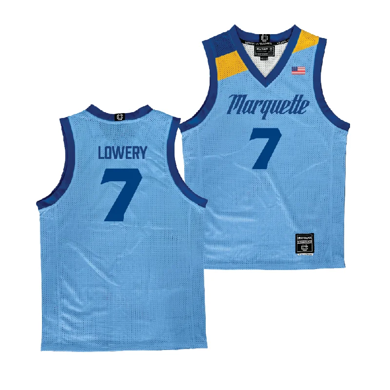 Basketball Jersey for Kids with Name-Championship Blue Marquette Men's Basketball Jersey