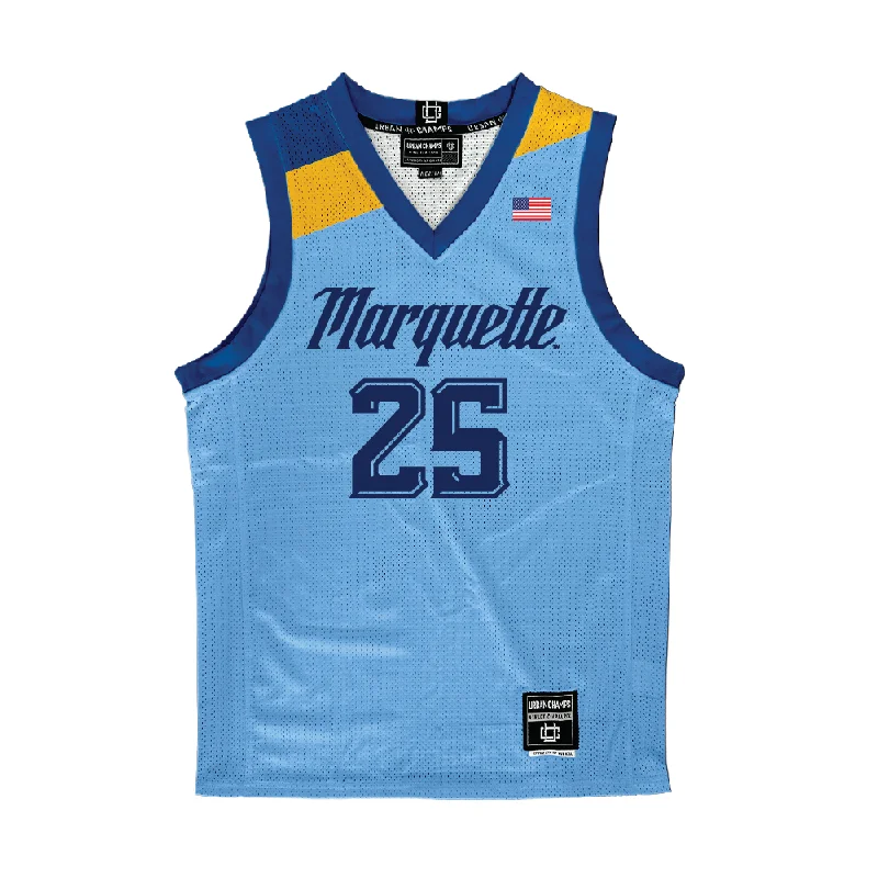 Basketball Jersey for School Teams-Championship Blue Marquette Men's Basketball Jersey  - Jack Anderson