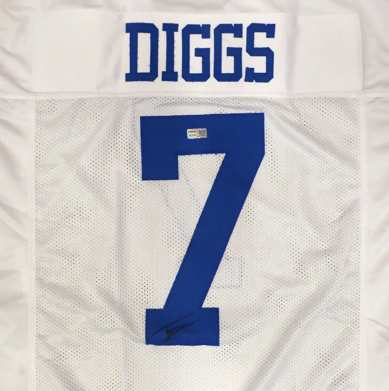 Basketball Jersey for Winter Games-Dallas Cowboys Trevon Diggs Autographed White Jersey TriStar Holo #8414423