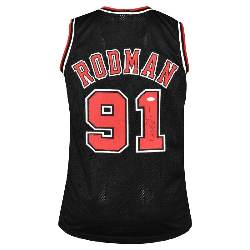 Basketball Jersey for Sports Merchandising-Dennis Rodman Signed Chicago Black Basketball Jersey (Beckett)