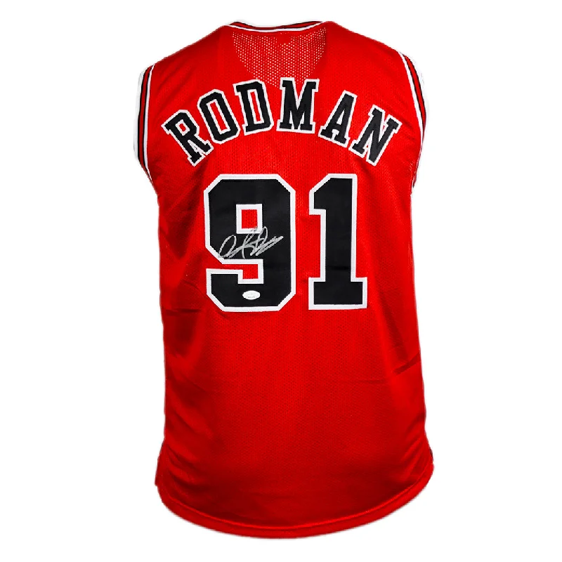 Basketball Jersey for School Events-Dennis Rodman Signed Chicago Red Basketball Jersey (Beckett)