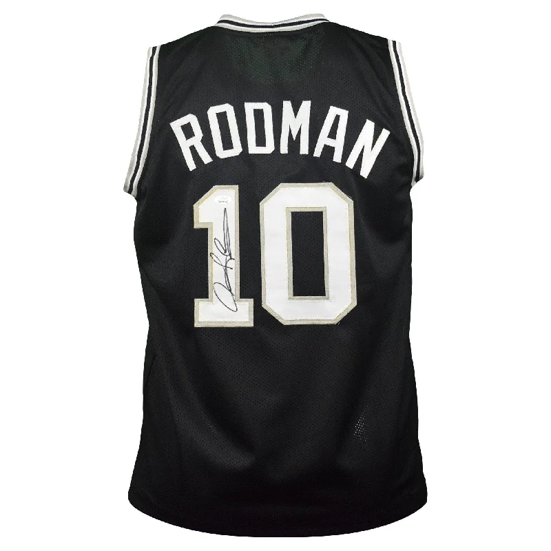 Basketball Jersey with Tight Fit-Dennis Rodman Signed San Antonio Black Basketball Jersey (JSA)