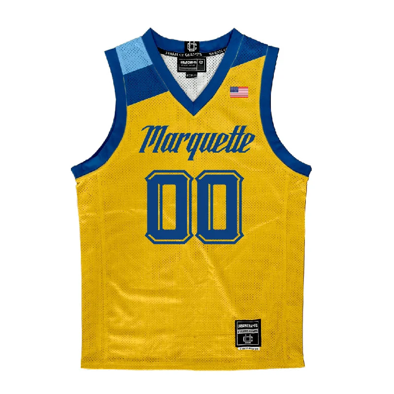 Basketball Jersey with Team Apparel-Gold Marquette Men's Basketball Jersey - Ben Gold