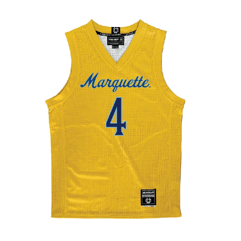 Basketball Jersey for Adult-Gold Marquette Women's Basketball Jersey - Abbey Cracknell