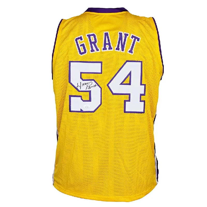 Basketball Jersey for Outdoor Games-Horace Grant Signed Los Angeles Yellow Basketball Jersey (JSA)