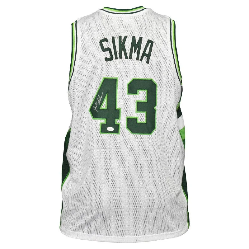 Customizable Basketball Jersey-Jack Sikma Signed Milwaukee White Basketball Jersey (JSA)