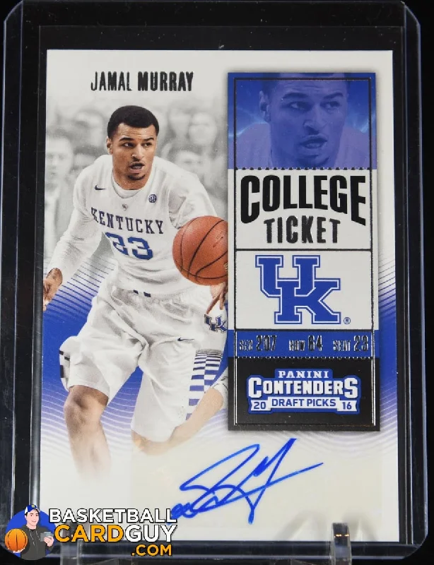 Basketball Jersey for School Events-Jamal Murray 2016-17 Panini Contenders Draft Picks #103A AU/White jersey