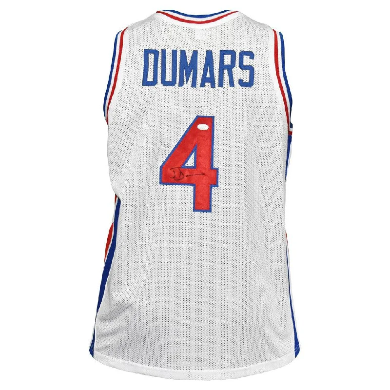 Basketball Jersey for Men with Name-Joe Dumars Signed Detroit Pro White Basketball Jersey (Beckett)