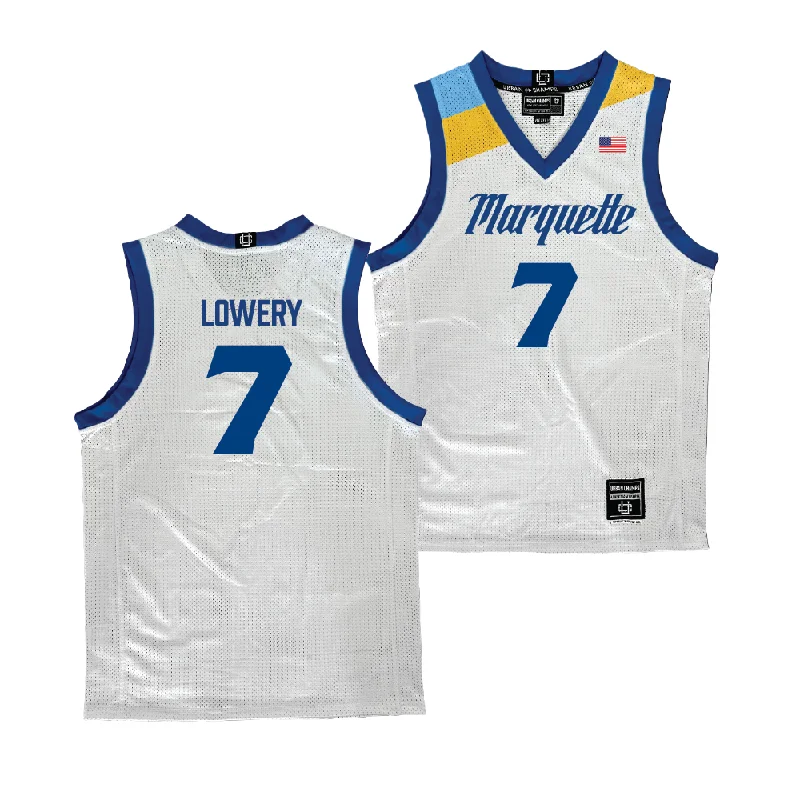 Basketball Jersey with Performance Fit-Marquette Men's Basketball White Jersey - Sean Jones