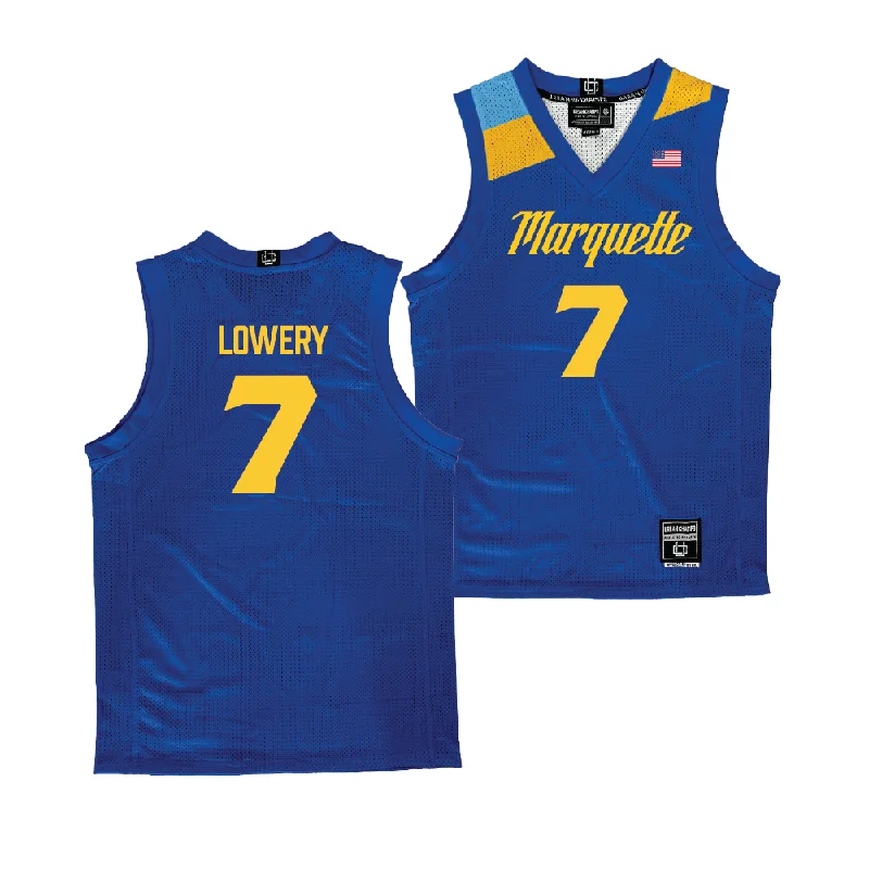 Basketball Jersey with Modern Fit-Navy Marquette Men's Basketball Jersey