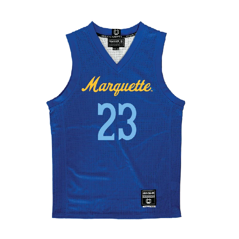 Custom Basketball Jersey with Team Name-Navy Marquette Women's Basketball Jersey  - Olivia Porter