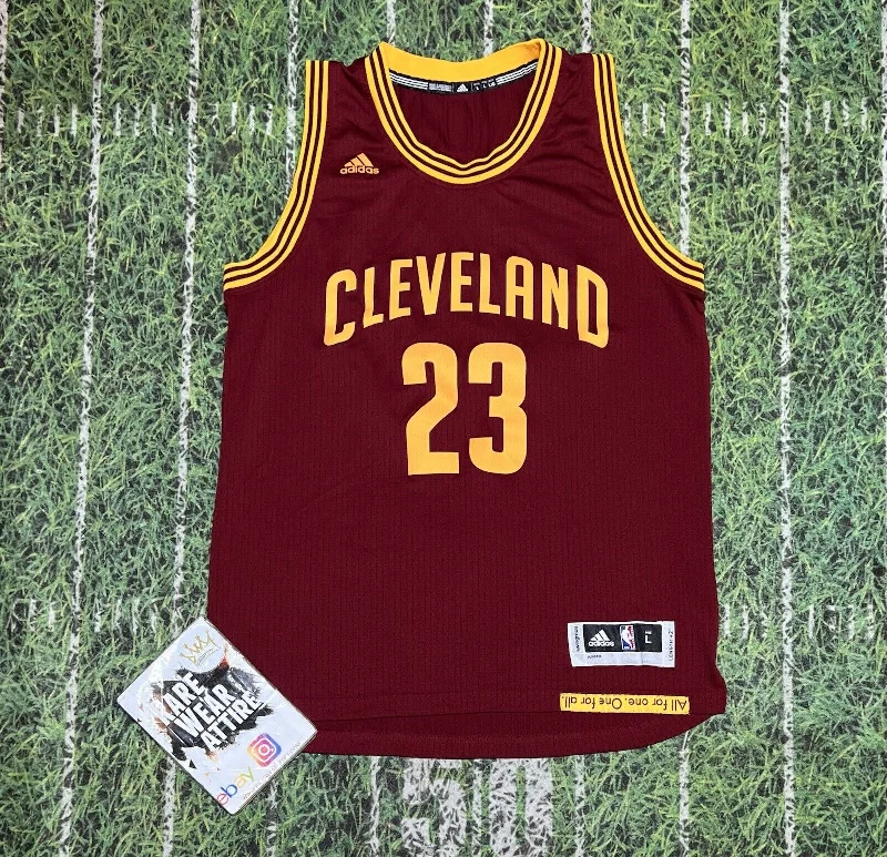 Basketball Jersey for All Ages-NBA JERSEY CLEVELAND CAVALIERS LEBRON JAMES Adidas  SWINGMAN SZ L VTG