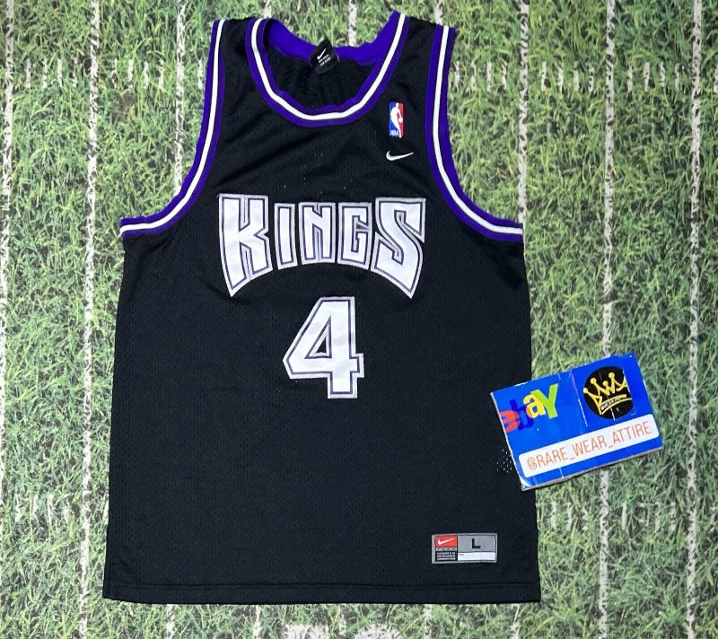 Basketball Jersey with Sporty Look-Nba Nike CHRIS WEBBER #4 Sacramento Kings Jersey Sz L Basketball 8722