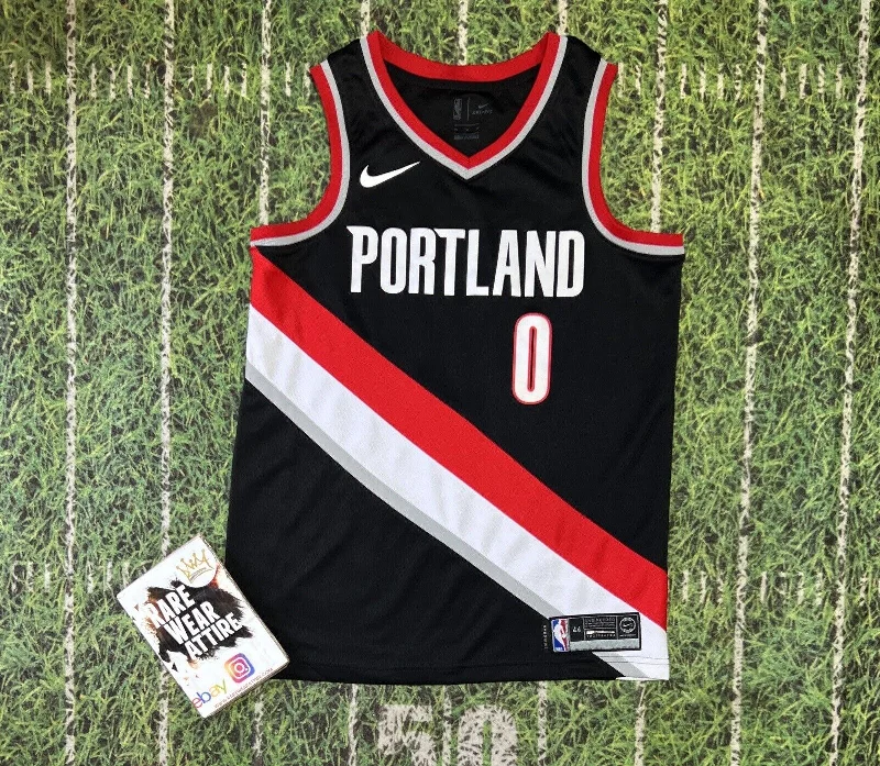 Custom Basketball Jersey for Teams and Fans-nike Damian Lillard Rip City Portland NBA Basketball Jersey 44 Blazers