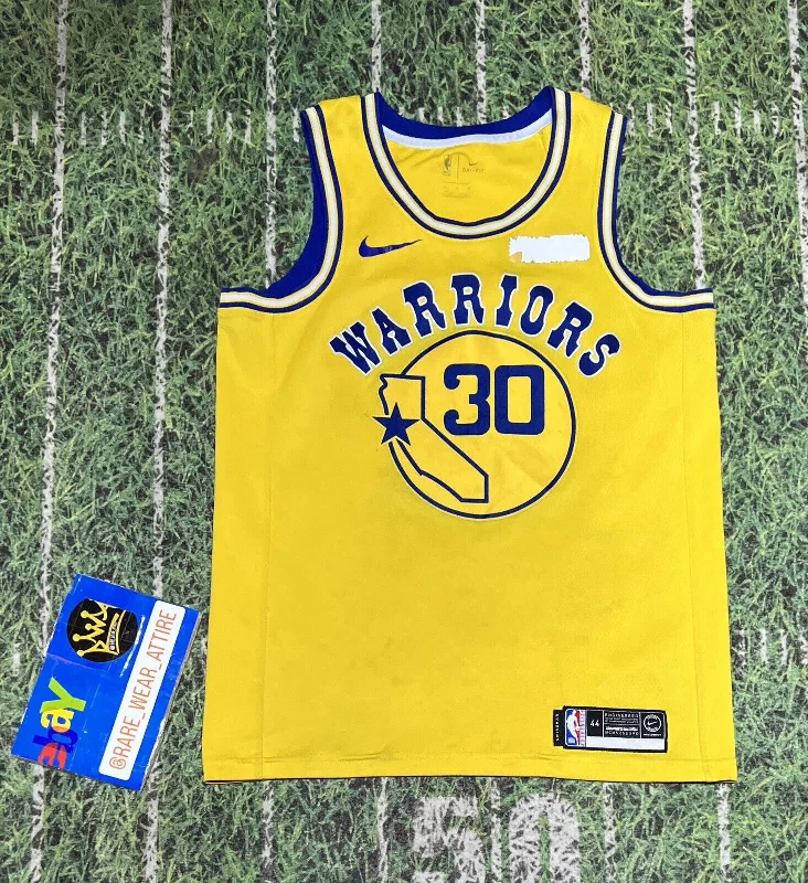 Custom Basketball Jersey with Player Details-Nike Steph Curry Golden State Warriors NBA City Edition basketball Jersey sz 44