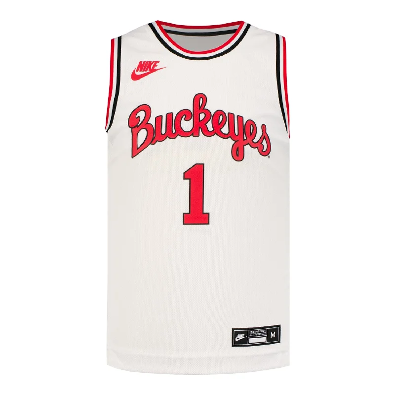 Basketball Jersey for League Players-Youth Ohio State Buckeyes Replica Retro Basketball Jersey