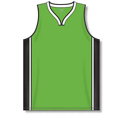 High-End Basketball Jersey-Athletic Knit Pro Cut Basketball Jersey With Rap Neck & Side Inserts